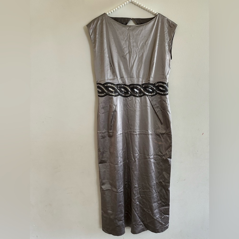 Defected Formal Silver Dress
